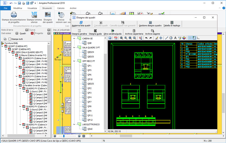 Disegno layout quadri