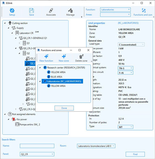 Search filters in the Revit utility tree