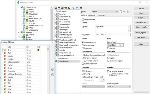 Customization of printing profiles